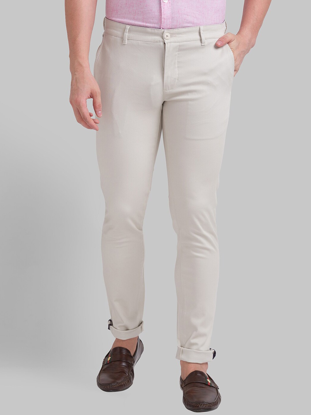 

Parx Men Beige Tapered Fit Trousers