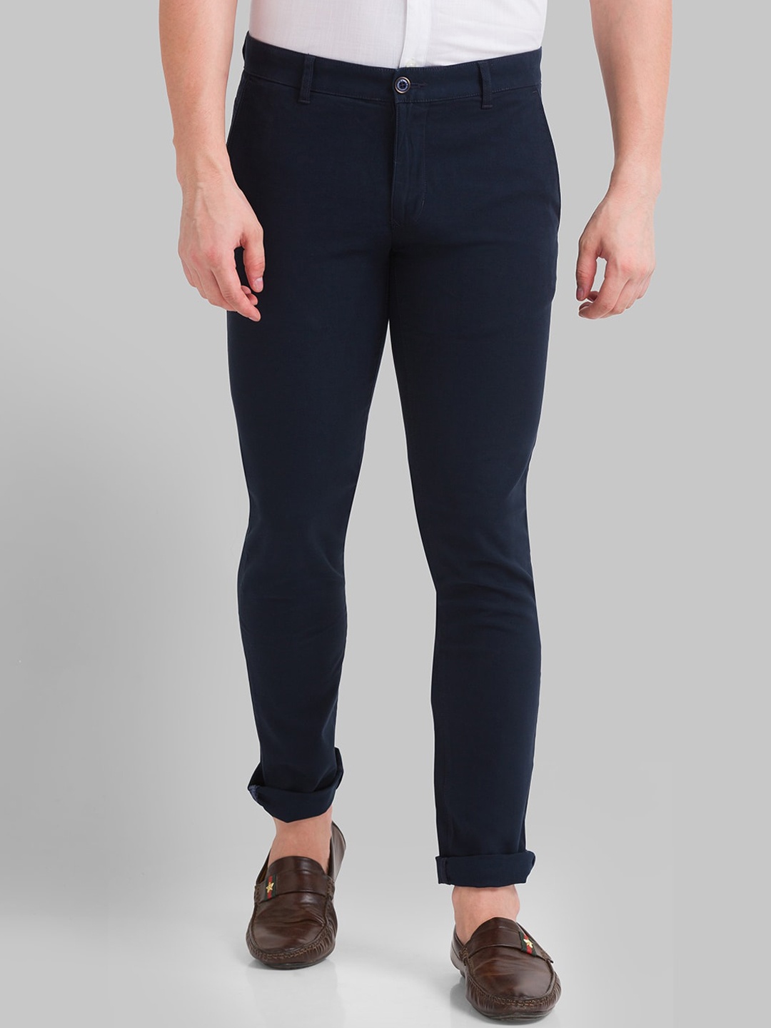 

Parx Men Blue Tapered Fit Trousers