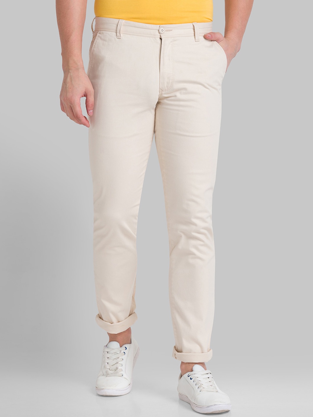 

Parx Men Beige Tapered Fit Trousers