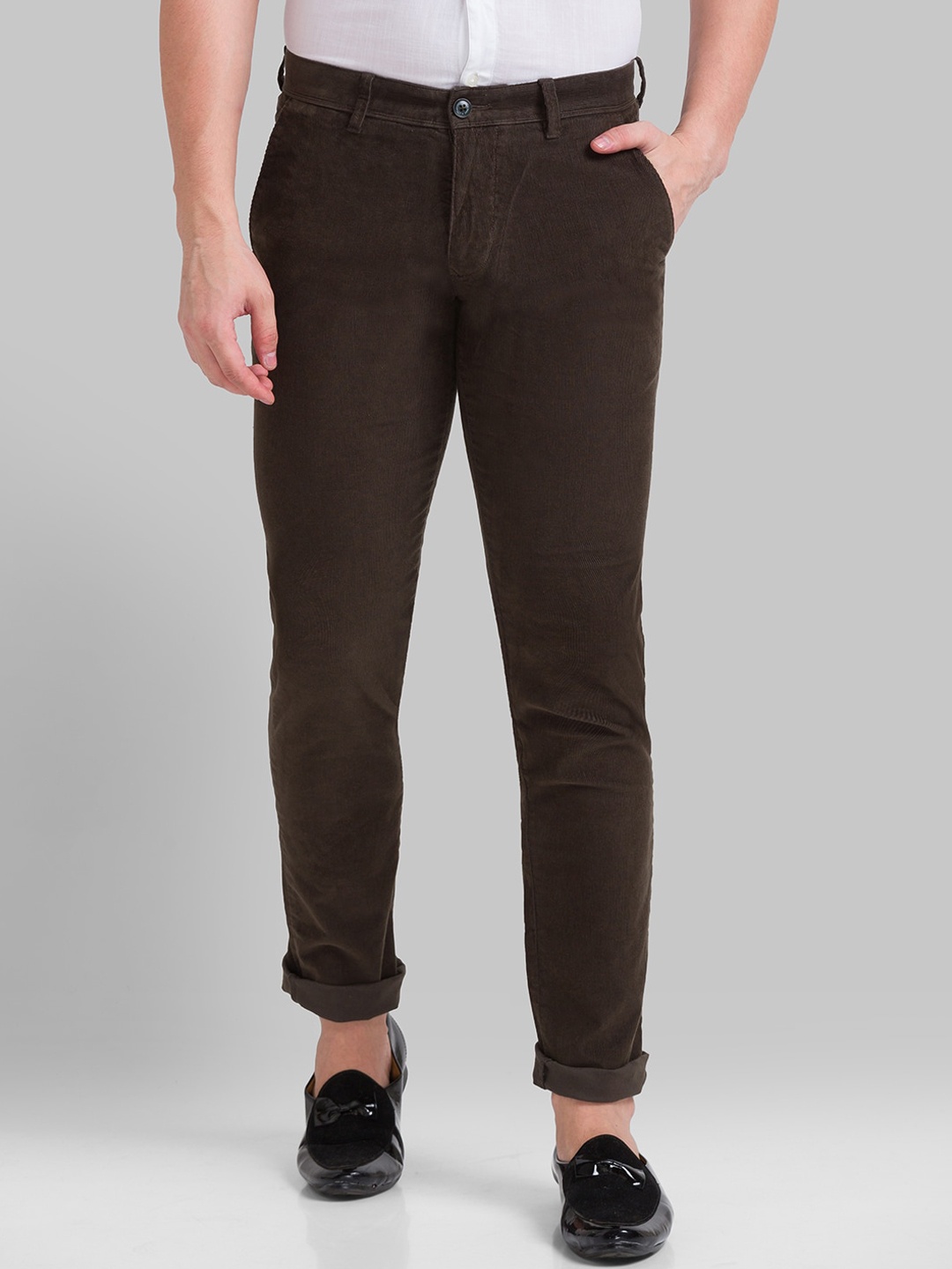 

Parx Men Green Tapered Fit Trousers