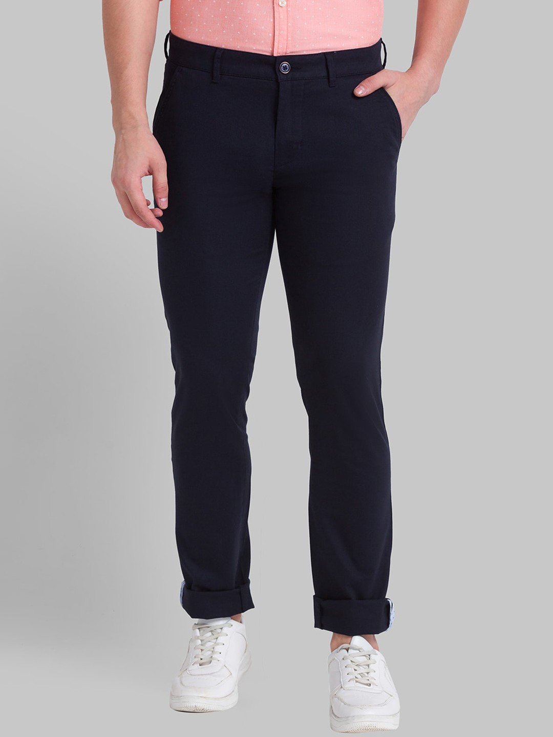 

Parx Men Blue Tapered Fit Trousers
