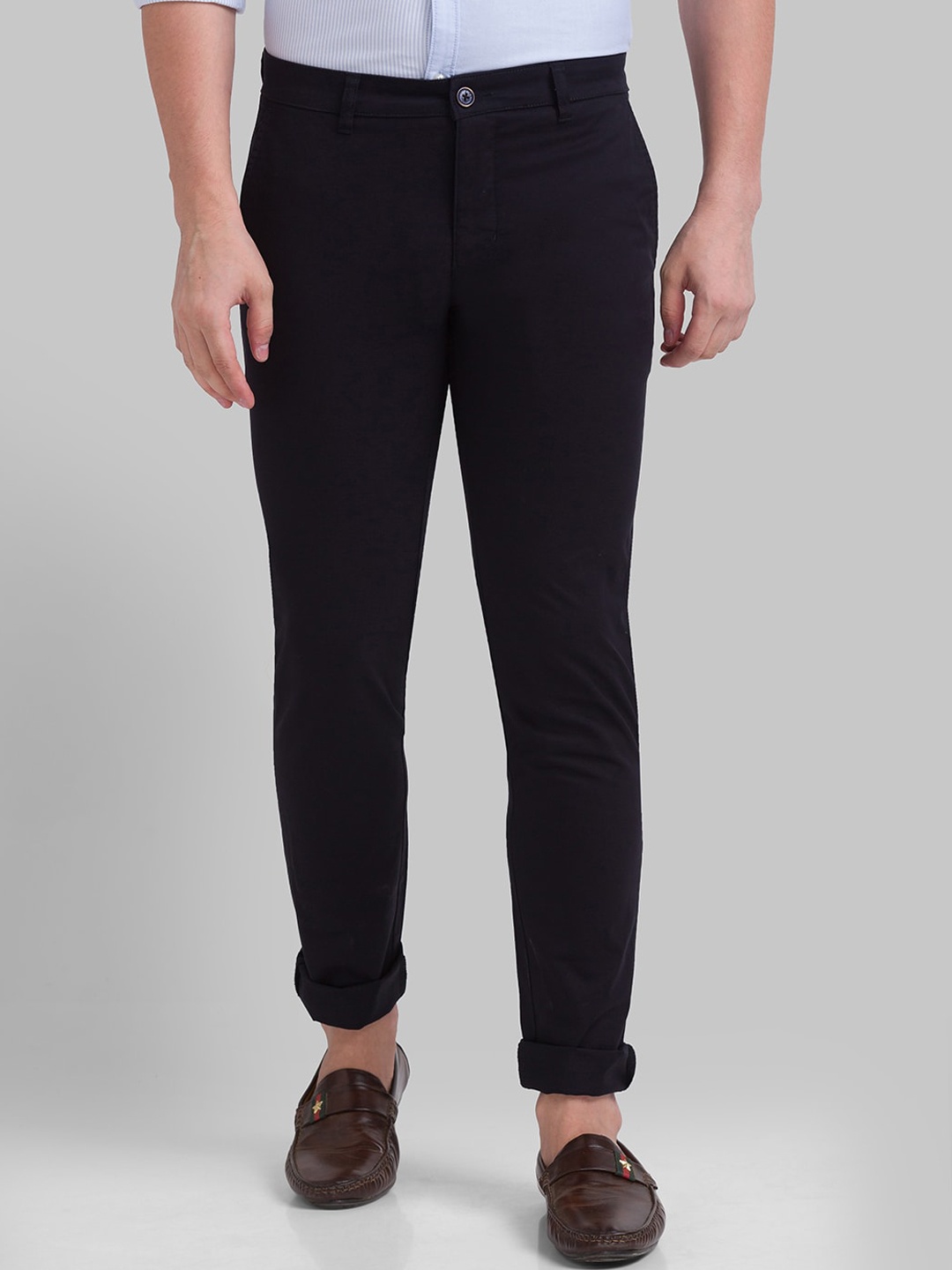 

Parx Men Blue Tapered Fit Trousers