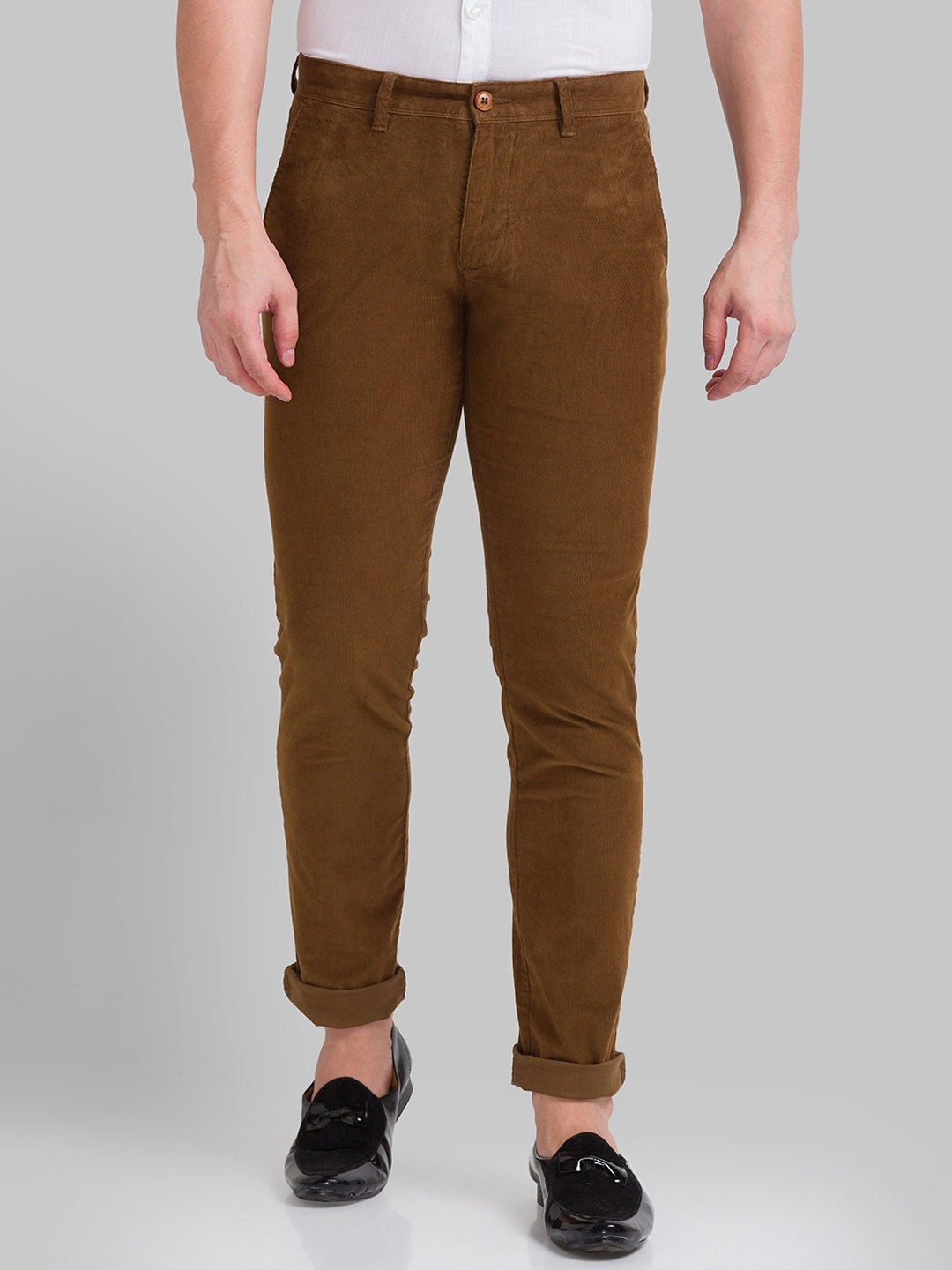 

Parx Men Khaki Tapered Fit Trousers