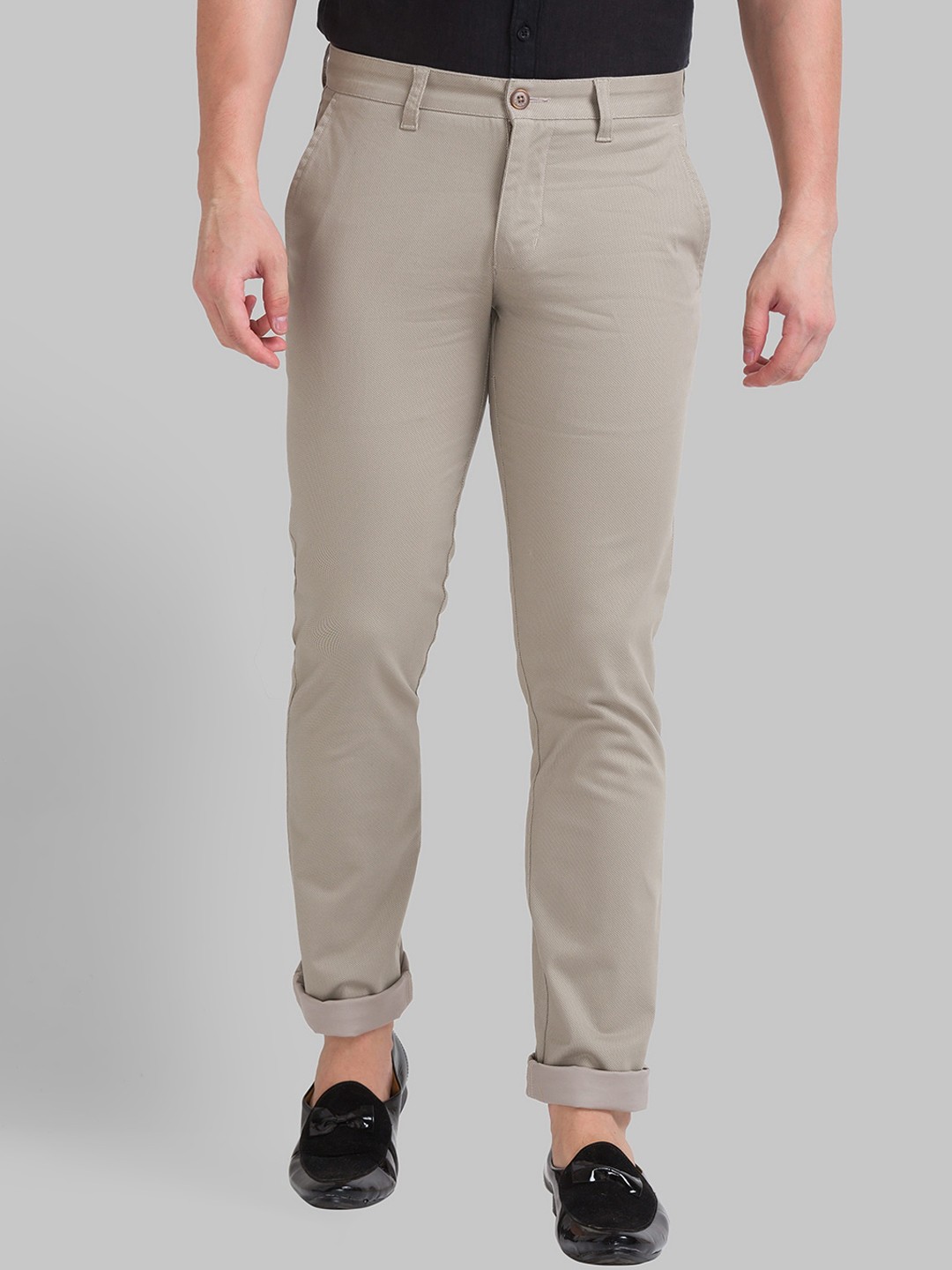 

Parx Men Grey Tapered Fit Trousers