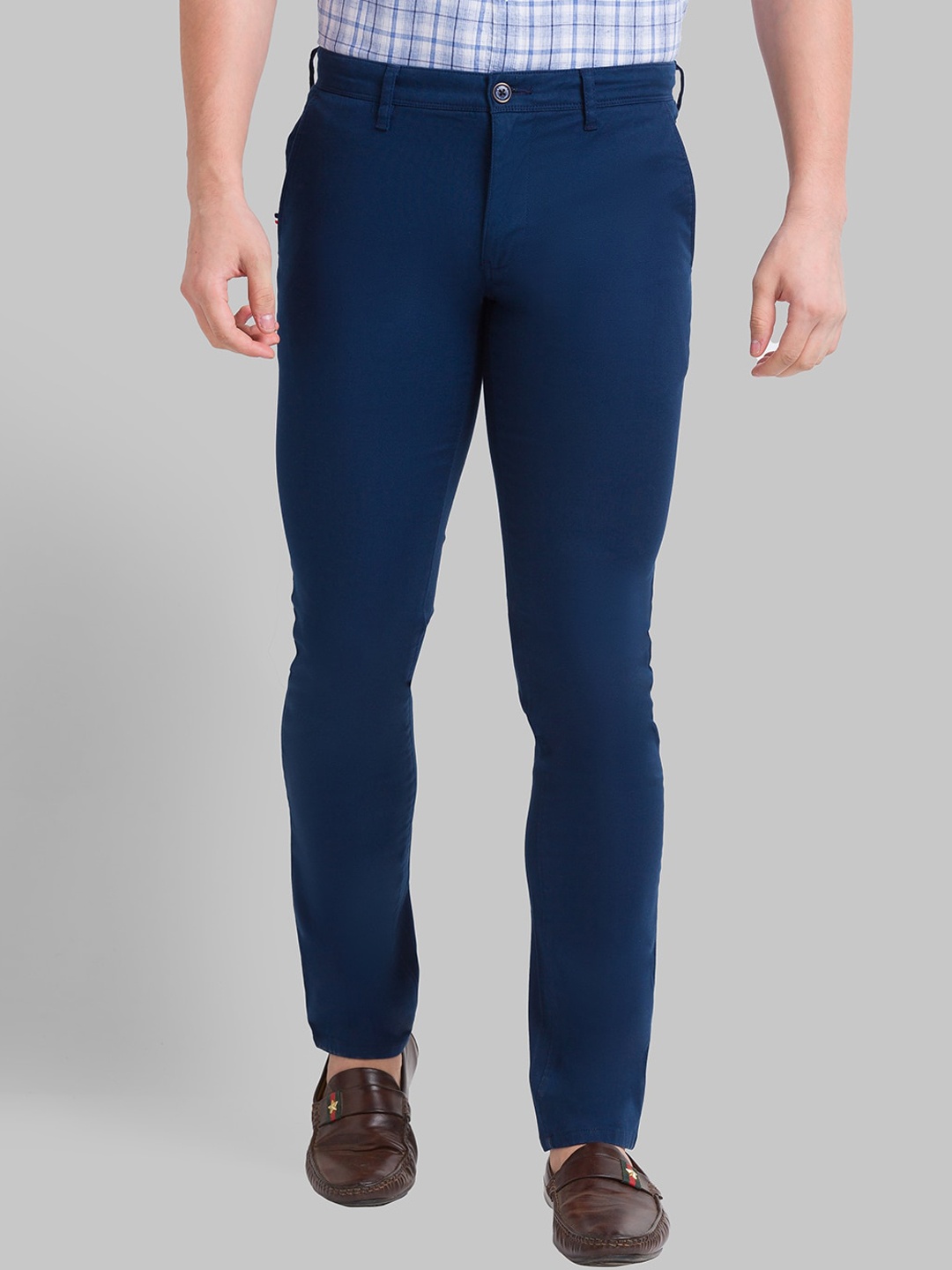 

Parx Men Blue Tapered Fit Trousers