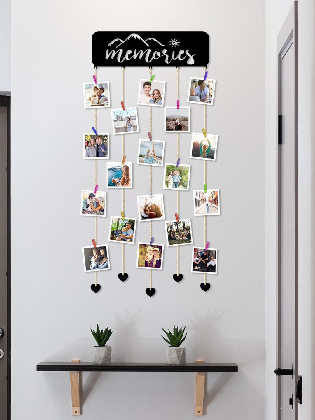 

Art Street Black Solid Memories Theme Clip Holder Photo Frame