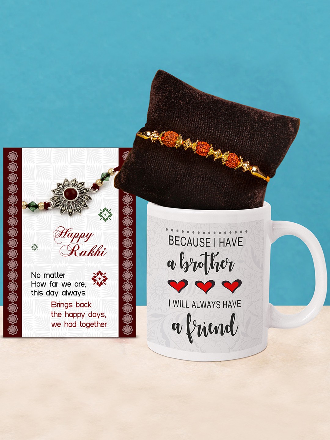 

TIED RIBBONS Rakhi with Printed Coffee Mug Combo Gift Set, Multi
