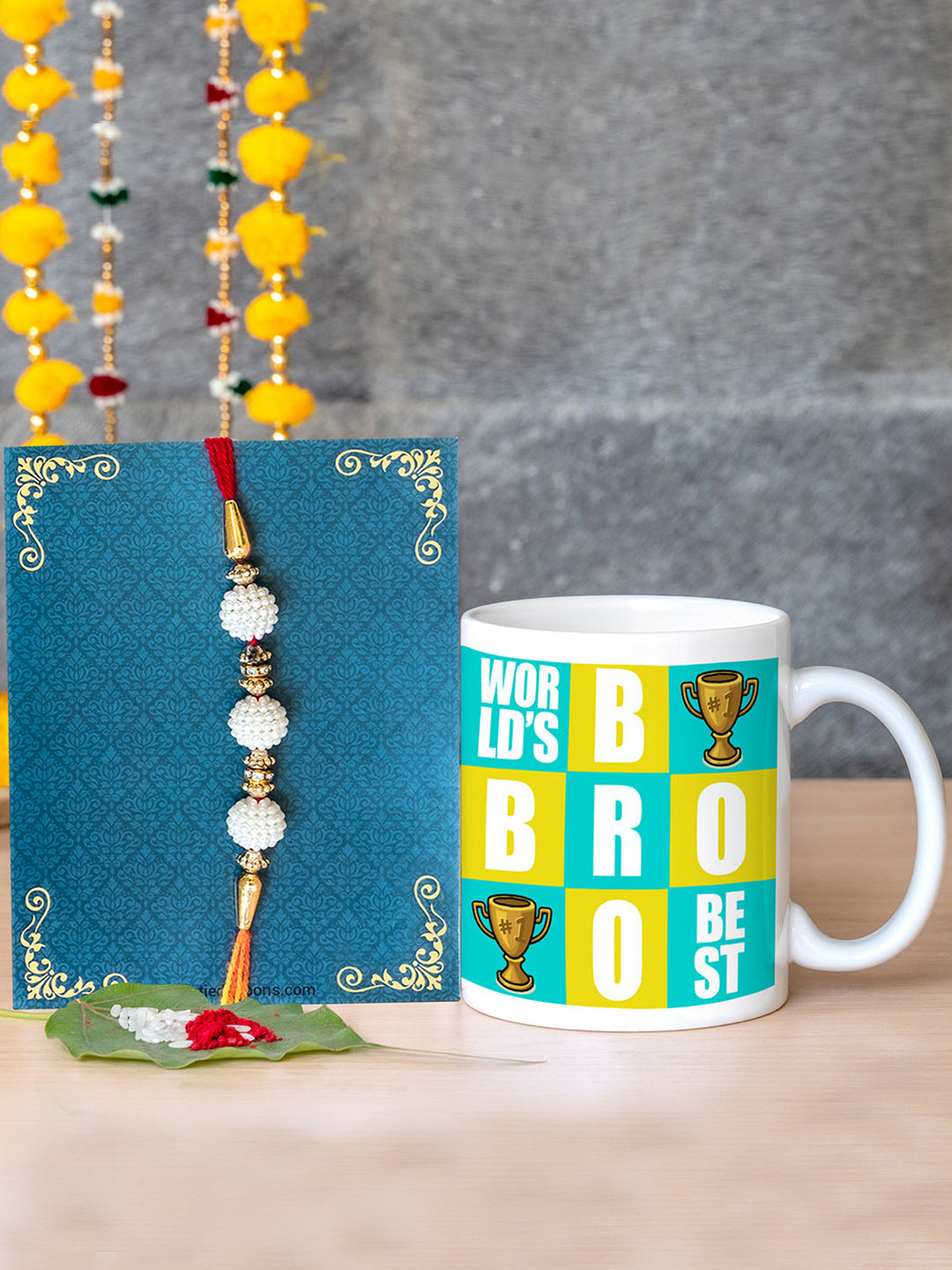 

TIED RIBBONS Rakhi with Printed Coffee Mug Combo Gift Set, Multi