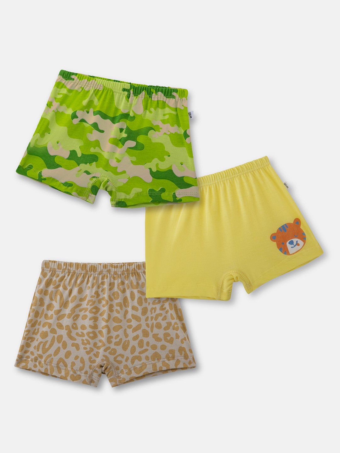 

You Got Plan B Girls Pack Of 3 Green, Yellow, Grey Cotton Boxer Style