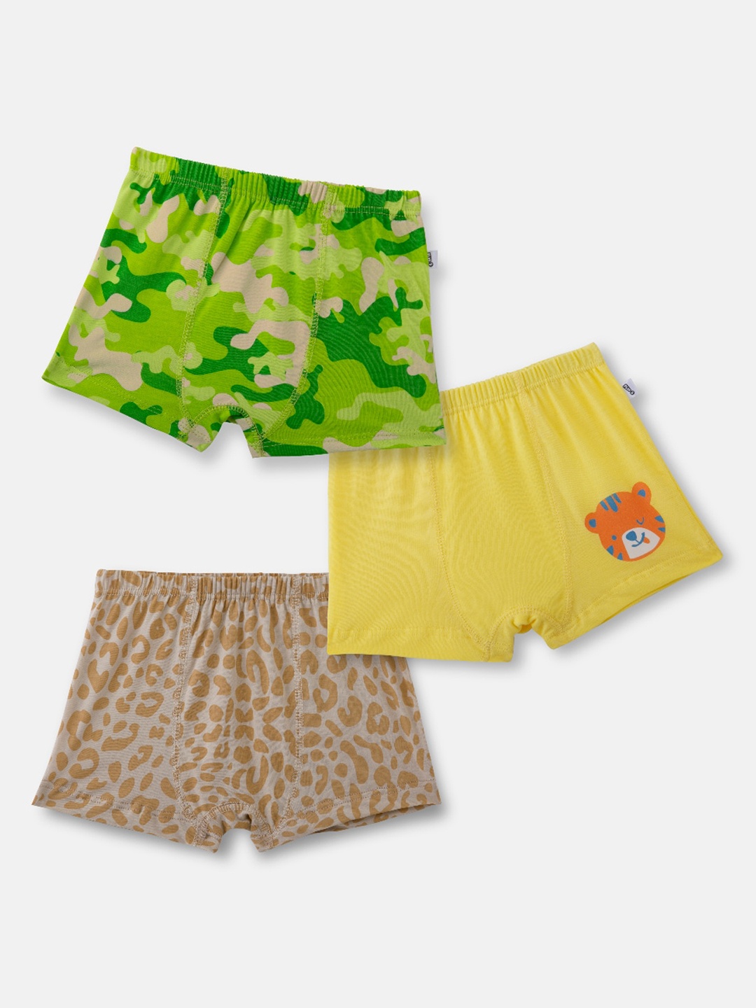 

You Got Plan B Boys Pack Of 3 Comfortable 100% Cotton Shorts, Green
