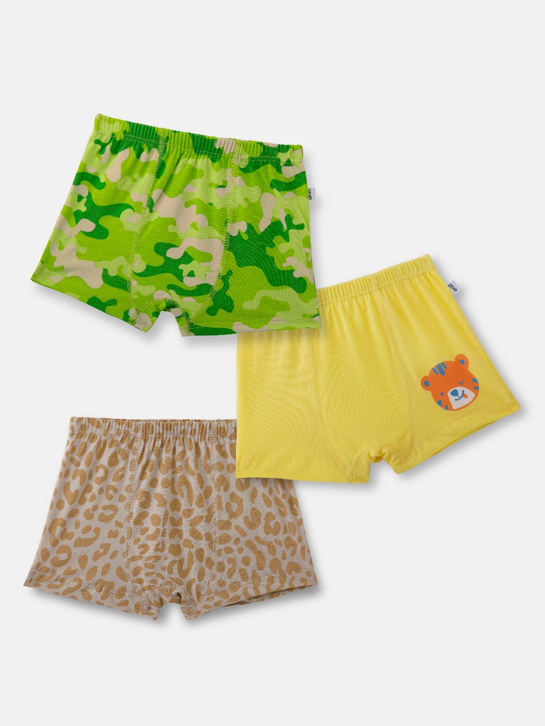 

You Got Plan B Boys Pack of 3 Printed Cotton Anti Microbial Boxers-BB-Safari, Beige