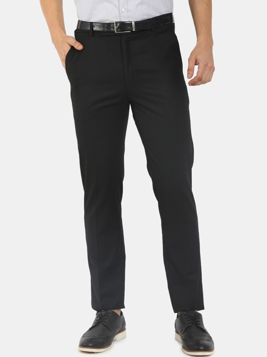 

V-Mart Men Black Classic Slim Fit Trousers