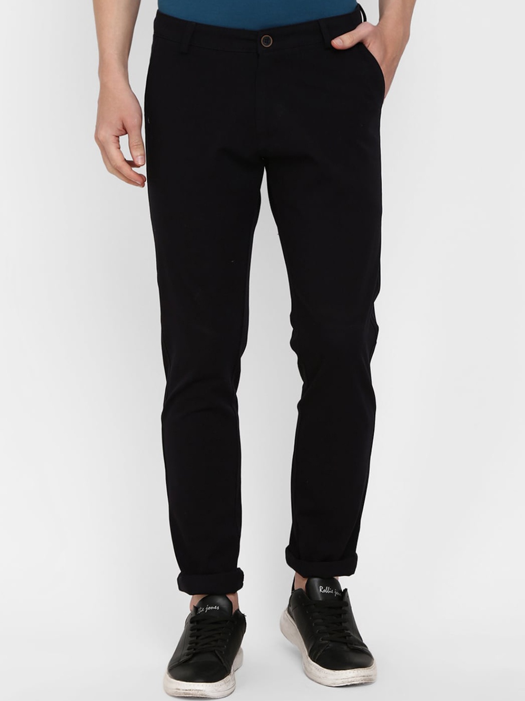 

V-Mart Men Black Classic Slim Fit Trousers