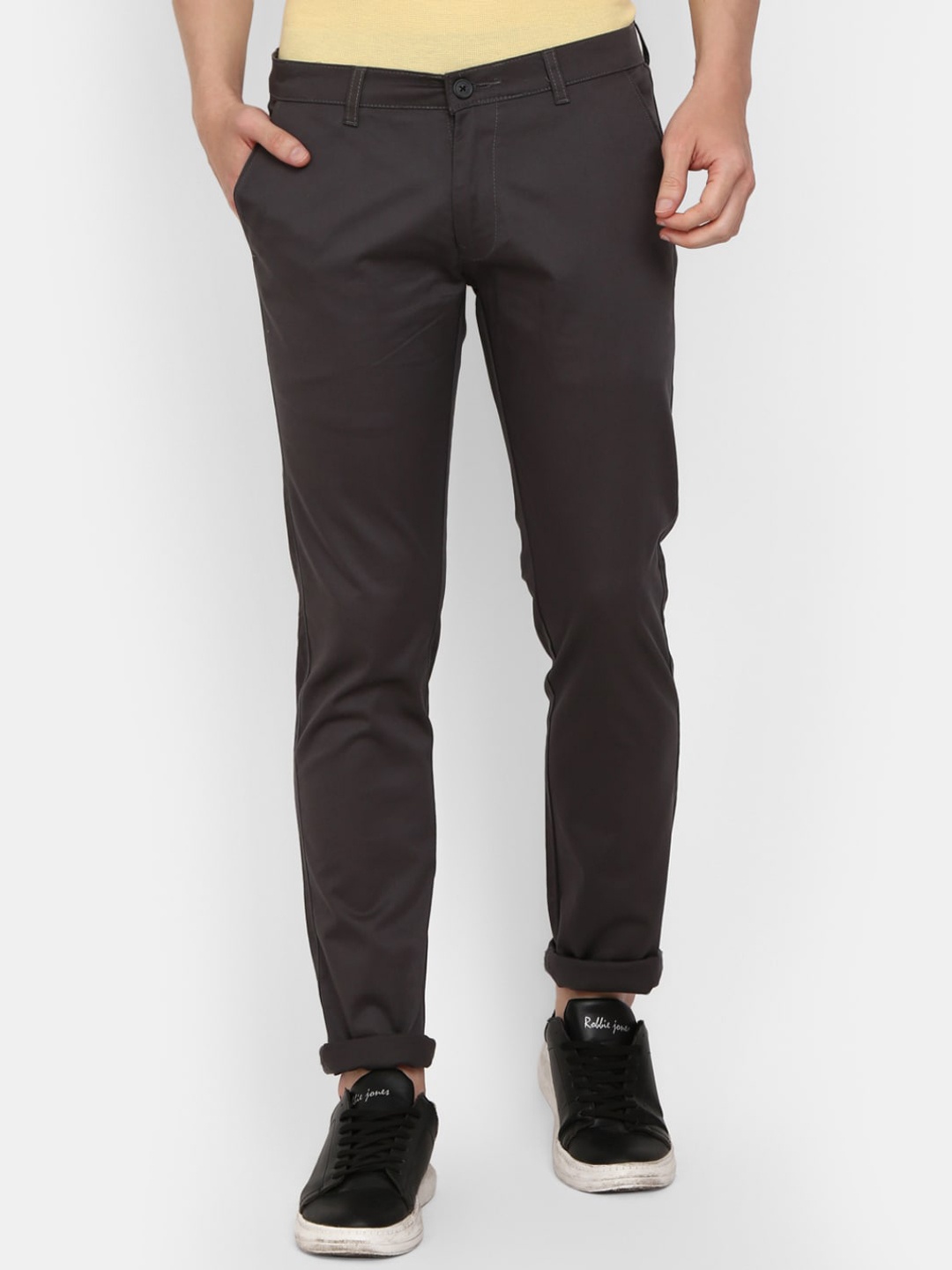 

V-Mart Men Black Classic Slim Fit Trousers