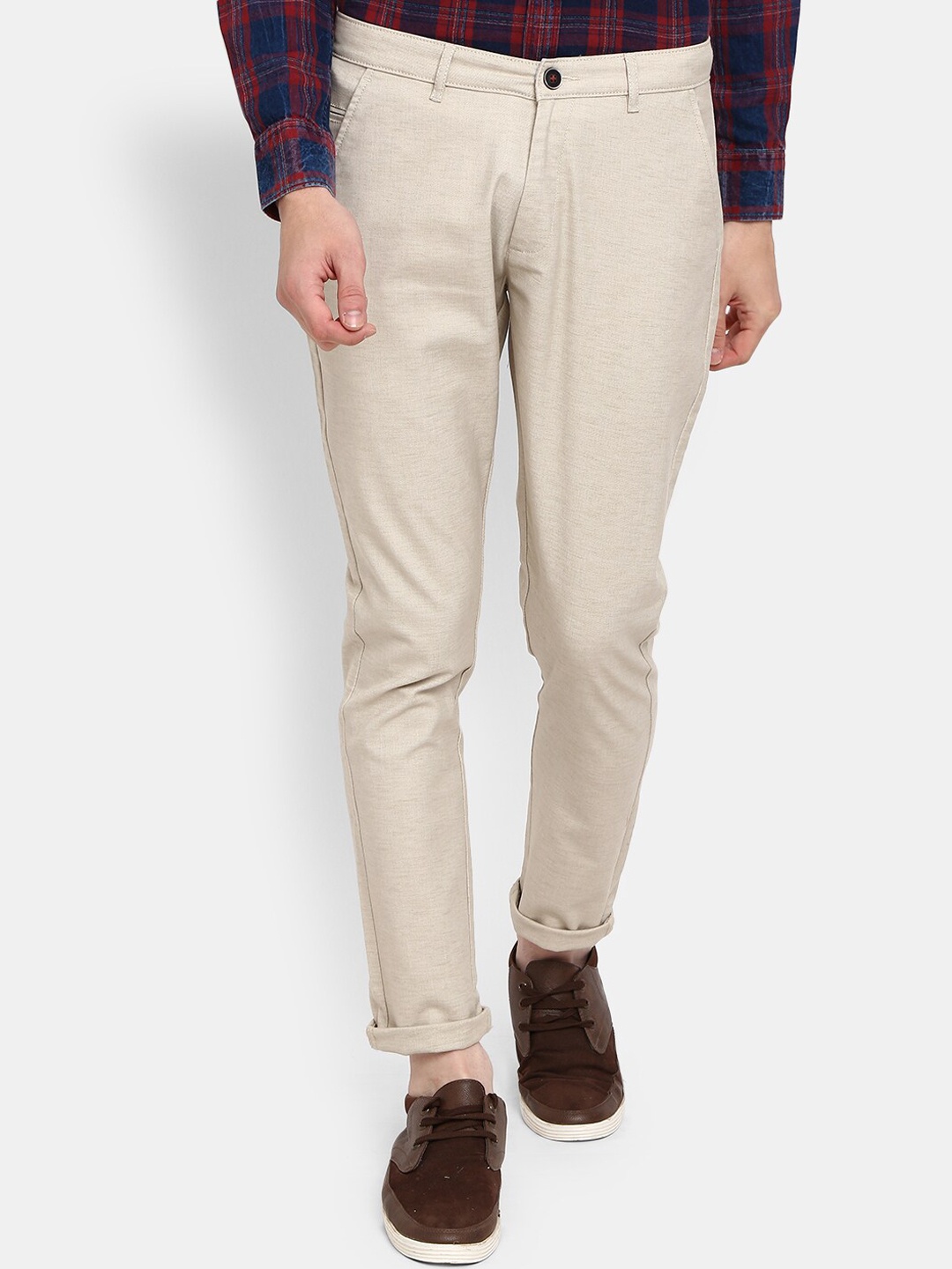 

V-Mart Men Beige Classic Trousers