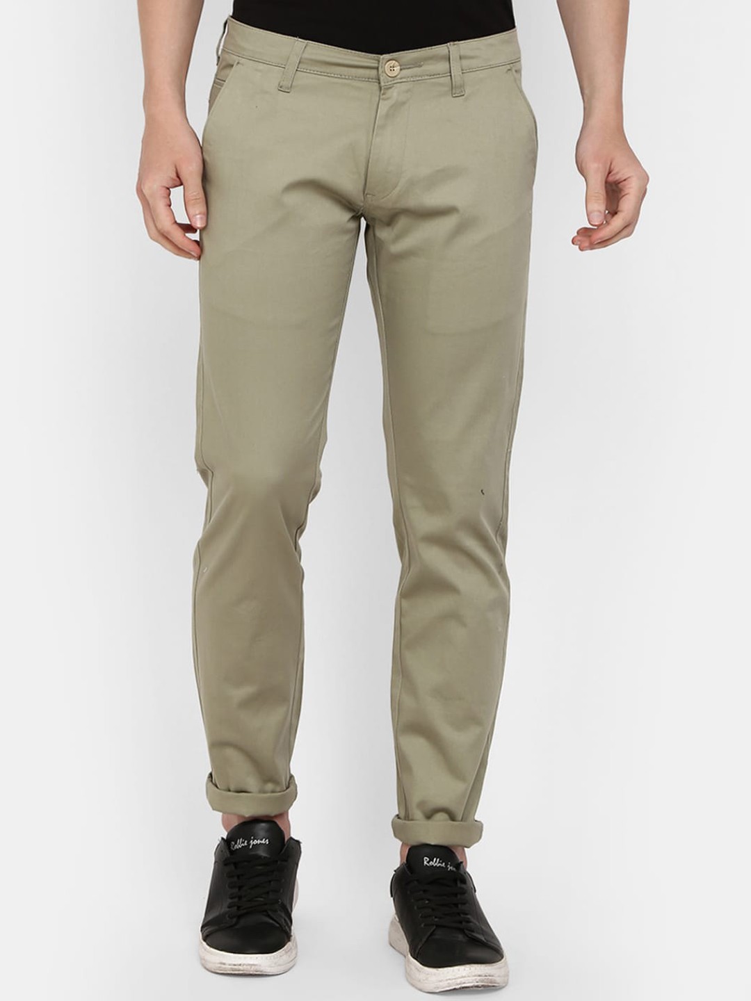 

V-Mart Men Green Classic Slim Fit Chinos Trousers