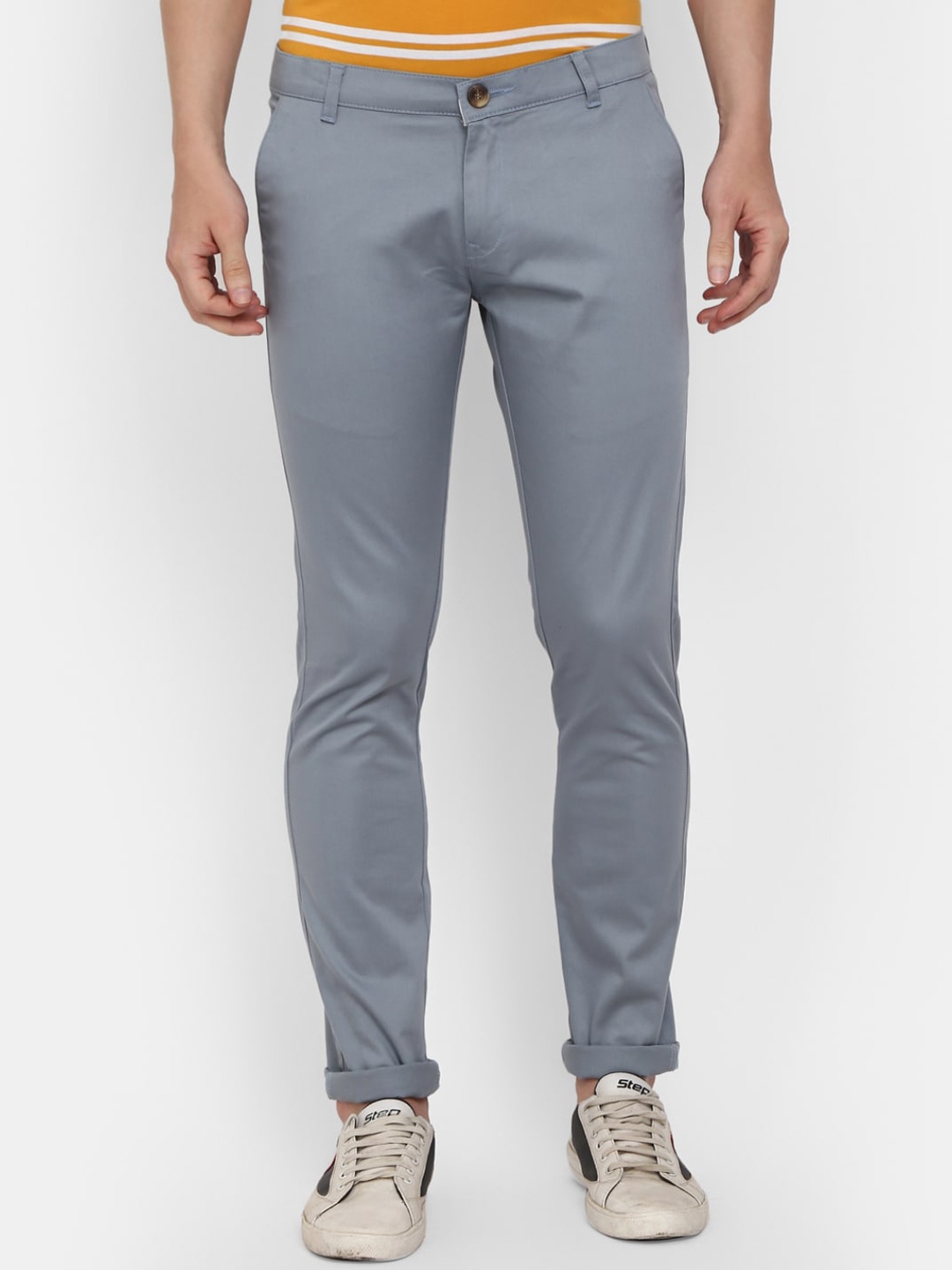 

V-Mart Men Grey Classic Slim Fit Trousers