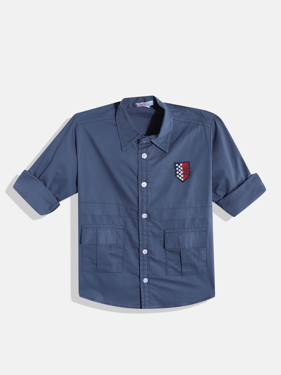 

Kids Clan Boys Navy Blue Classic Casual Shirt