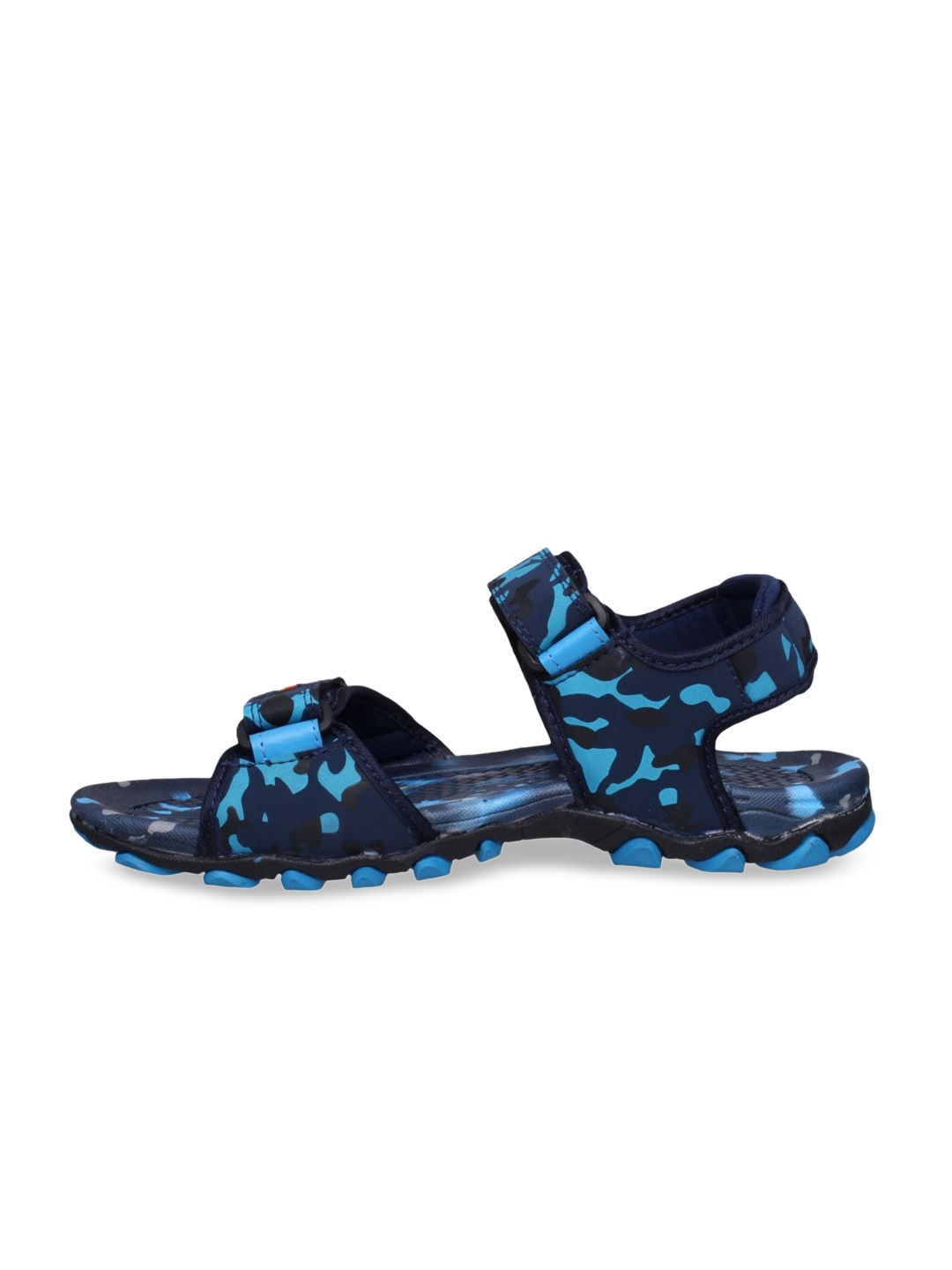 

Sparx Men Velcro Regular Blue & Black Printed Sports Sandals