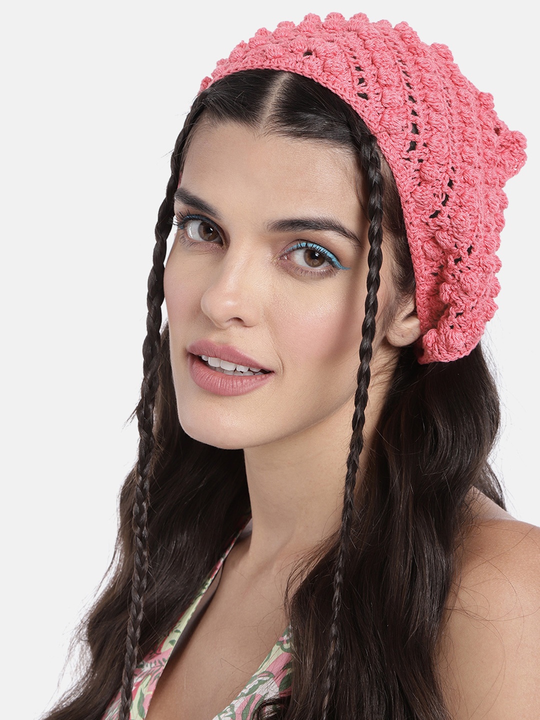

Magic Needles Women Fuchsia Crochet Bandana