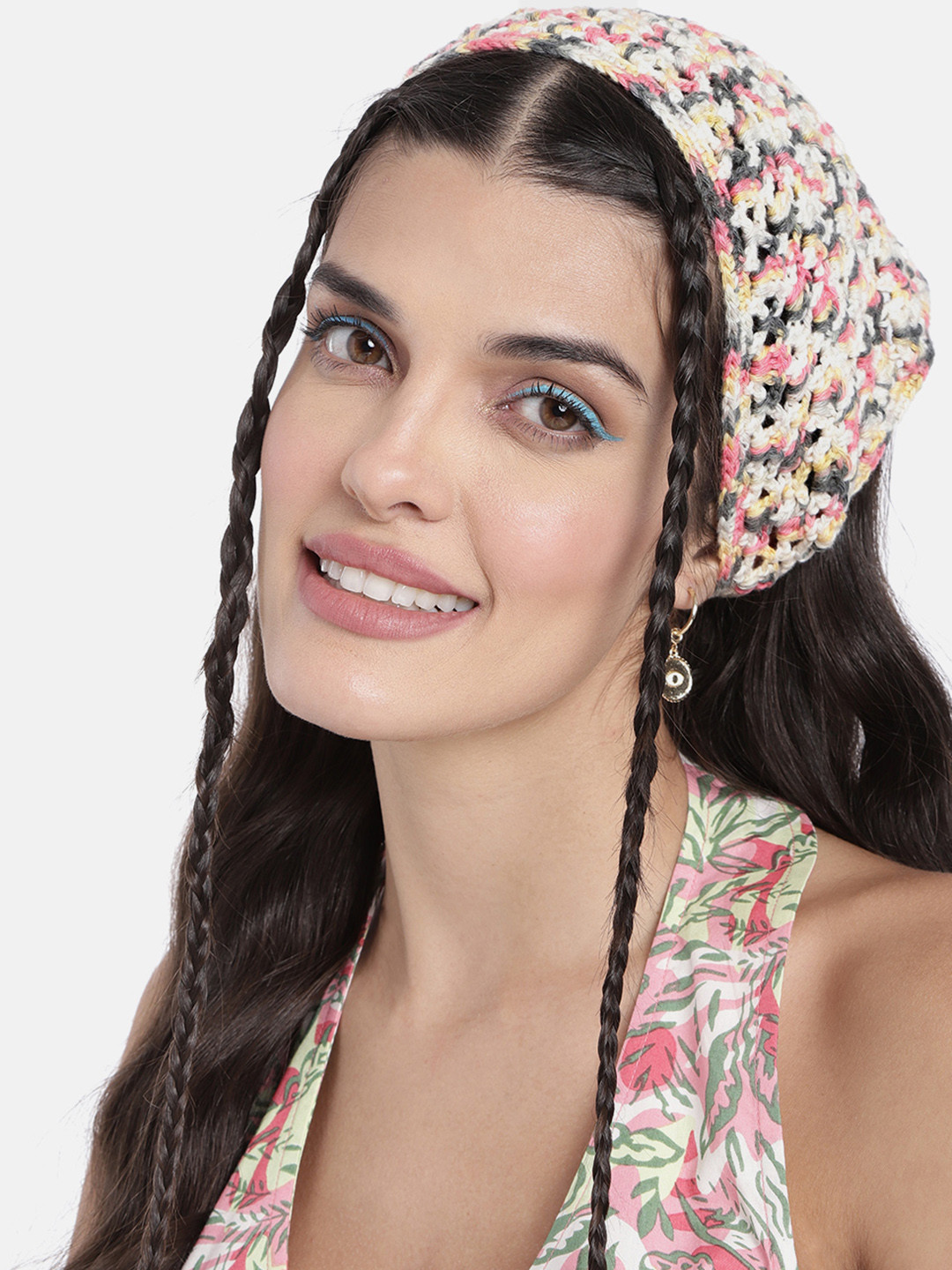 

Magic Needles Women Pink Crochet Bandana