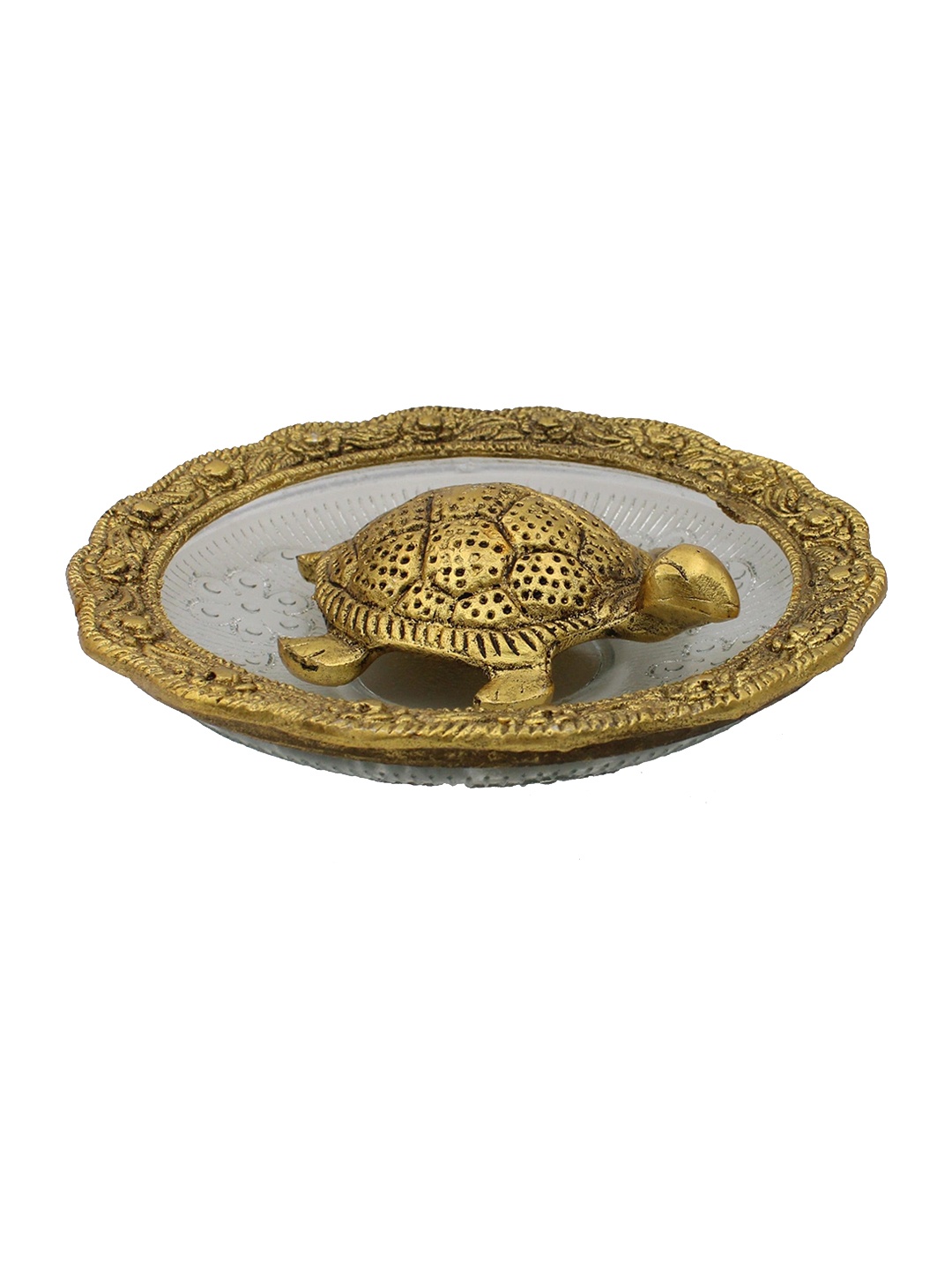 

Fashion Bizz Gold-Toned Kachuaplate Figurine Metal Showpieces