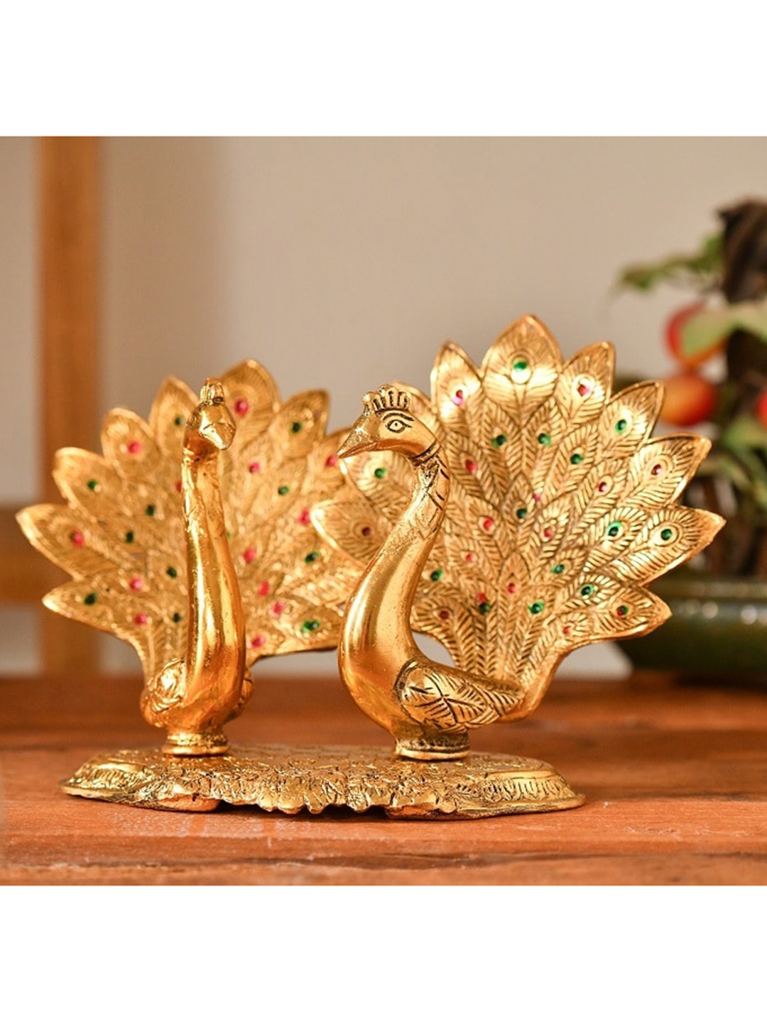 

Fashion Bizz Gold-Toned Peacock Showpiece