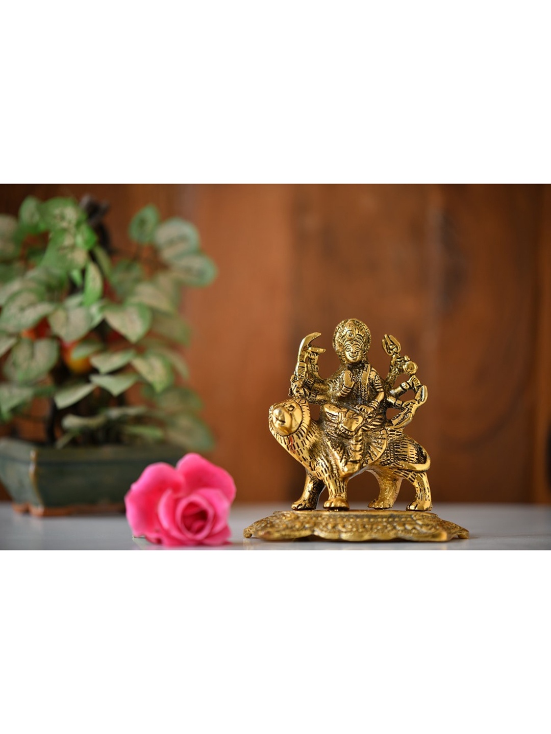 

Fashion Bizz Gold-Toned Metal Durga Idol Showpiece