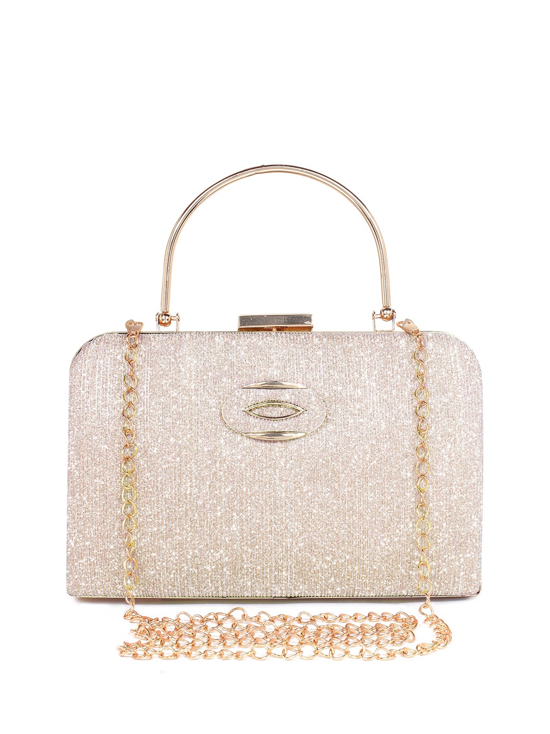 

Exotic Women Gold-Toned Embellished Box Clutch