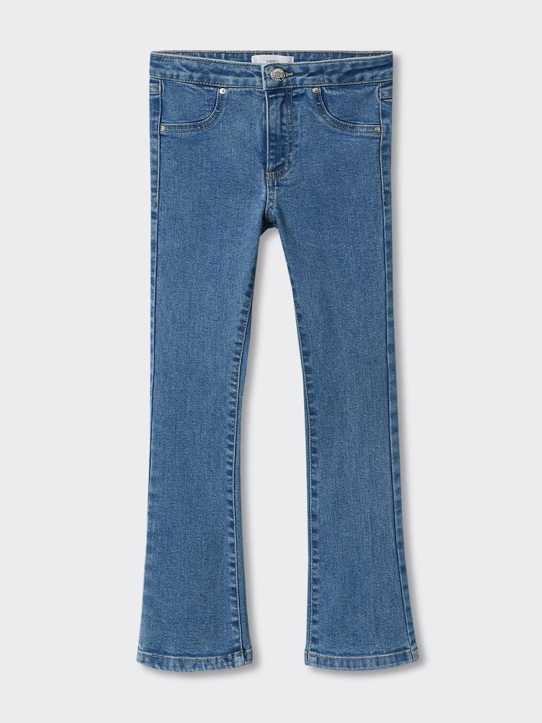 

Mango Kids Girls Blue Solid Stretchable Sustainable Jeans