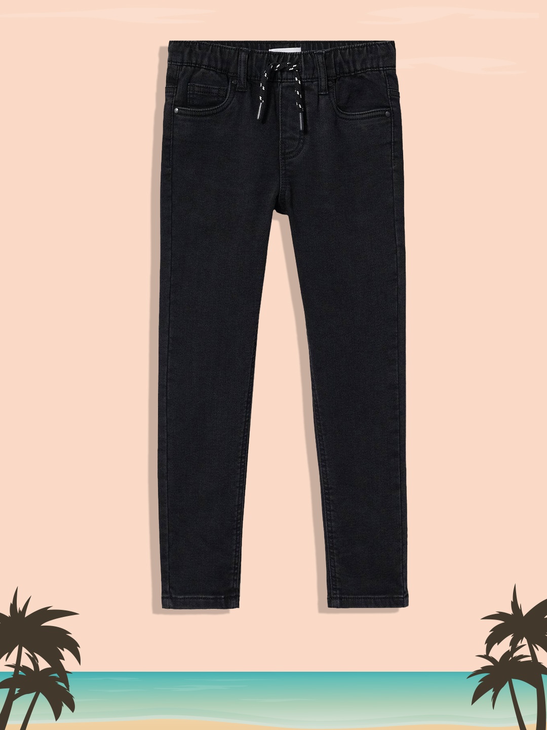 

Mango Kids Boys Black Stretchable Jeans