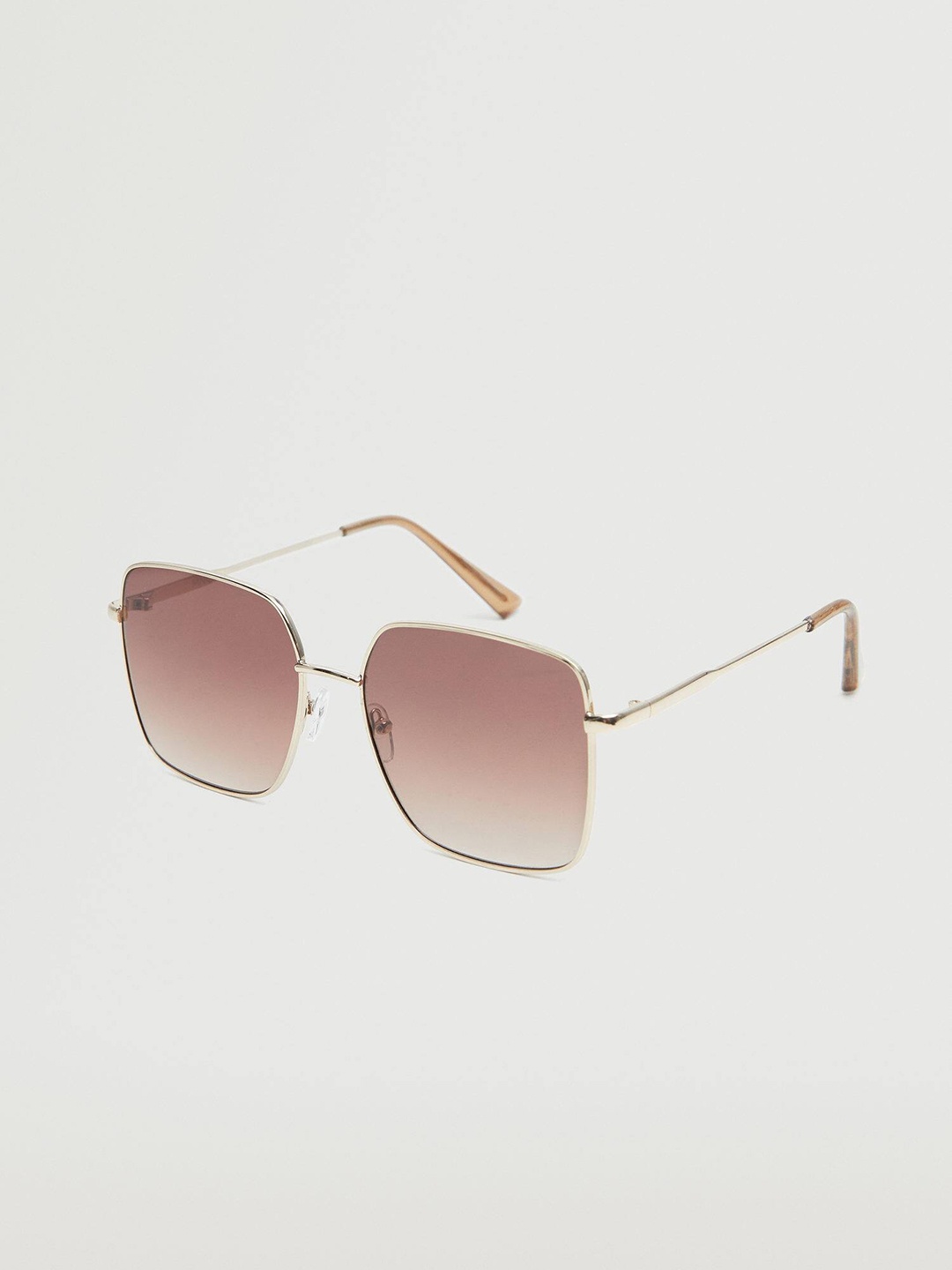

MANGO Women Square Sunglasses with UV Protected Lens 37040791, Brown