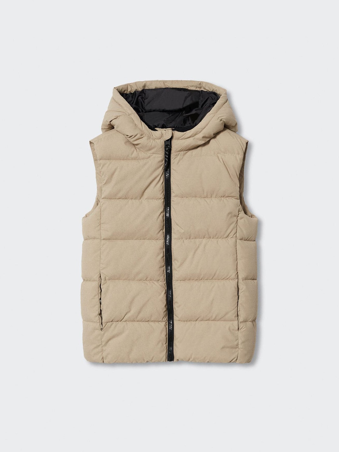 

Mango Kids Boys Sleeveless Sustainable Padded Gilet Jacket, Beige