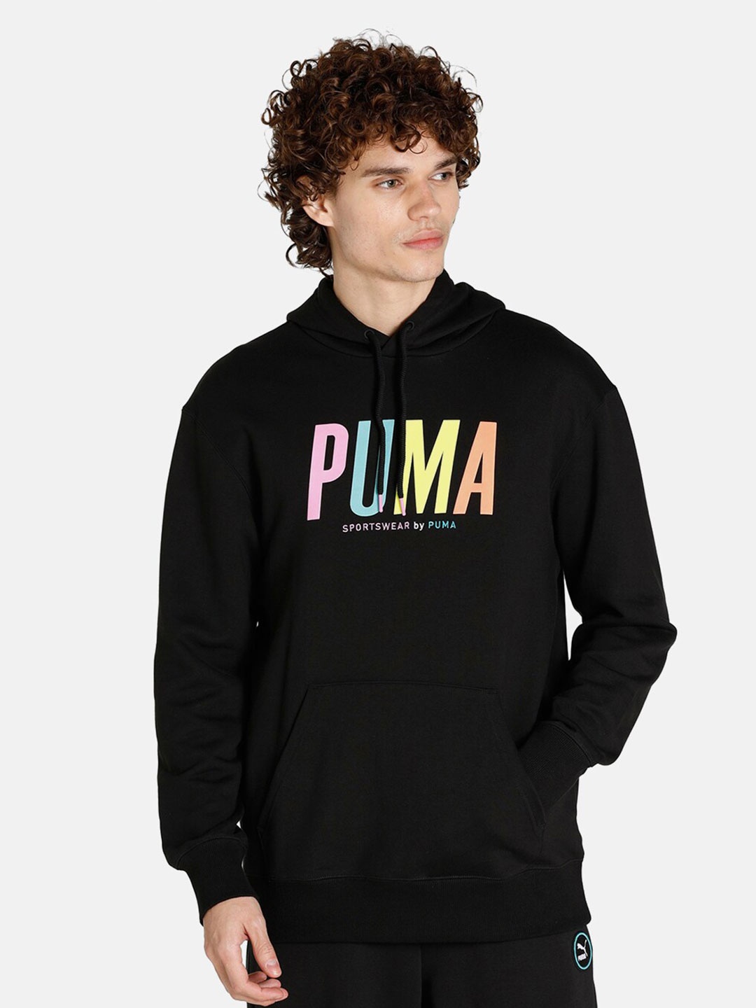 

Puma Men Regular Fit Printed SWxP Graphic Sweatshirt, Black
