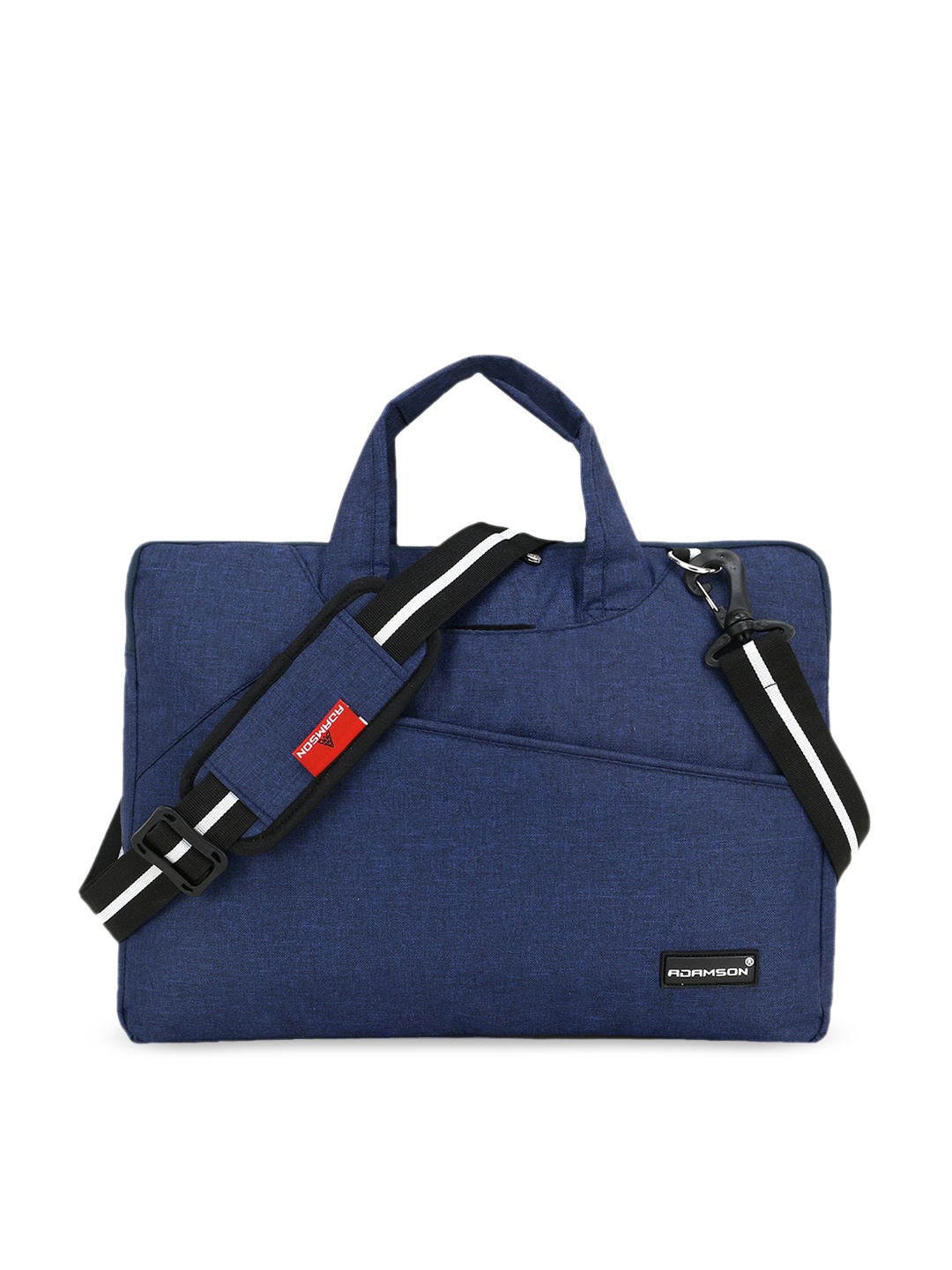 

ADAMSON Men Blue Handheld Bag with Applique