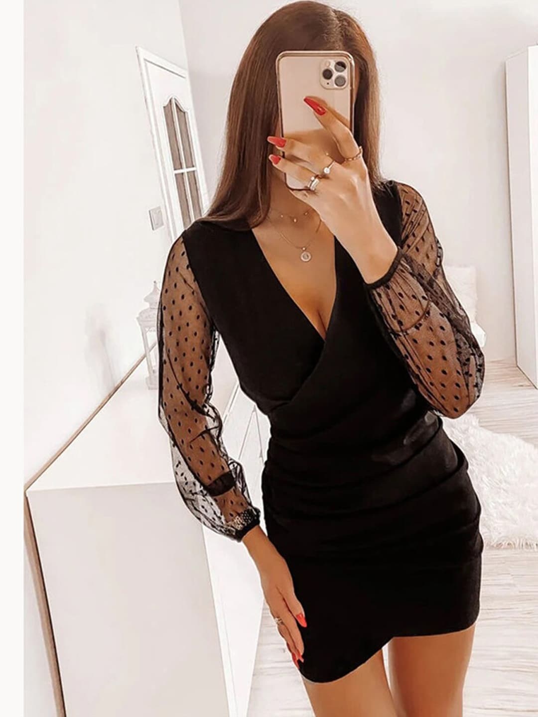

BoStreet Black Sheath Dress