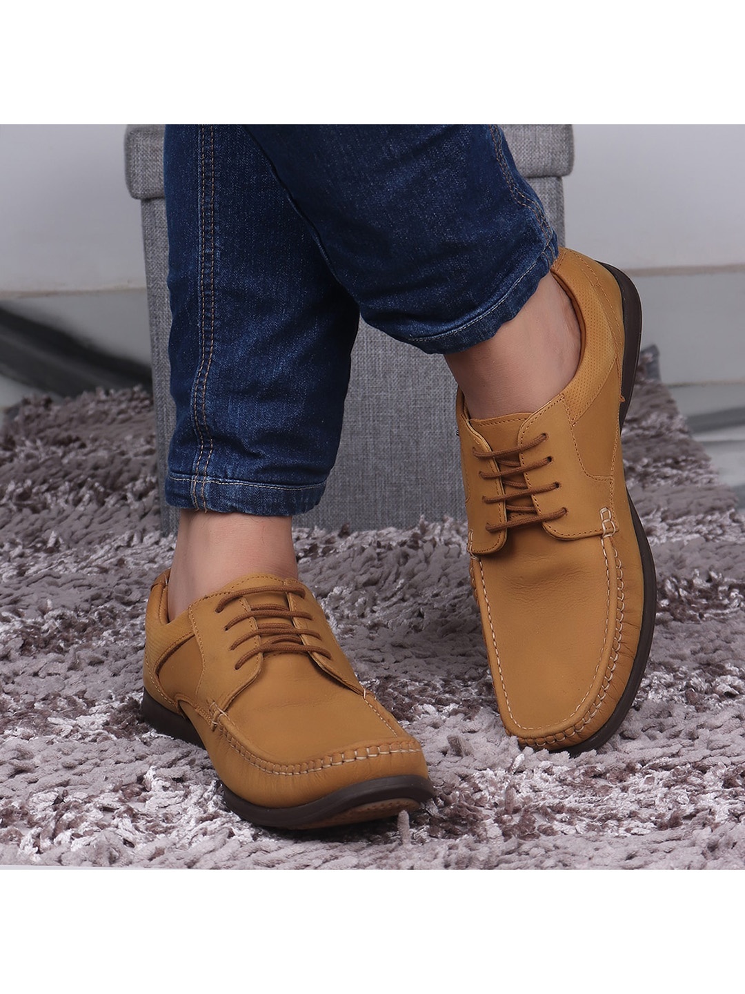Red Chief Men Brown Solid Formal Loafers