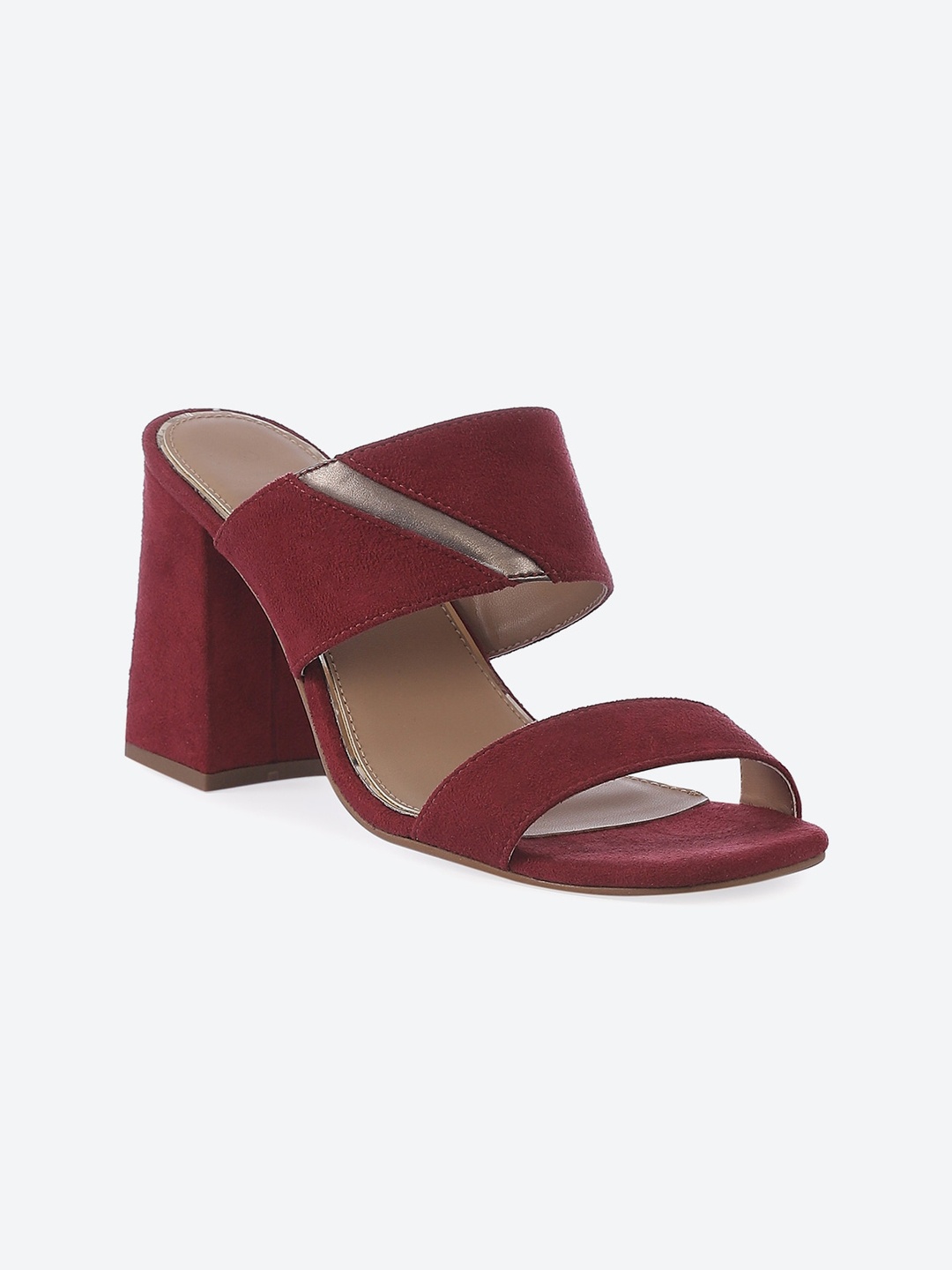 

Biba Maroon Suede Block Heels