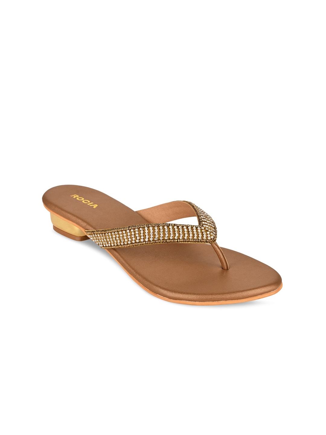 

Rocia Women Gold-Toned Embellished Party Flats