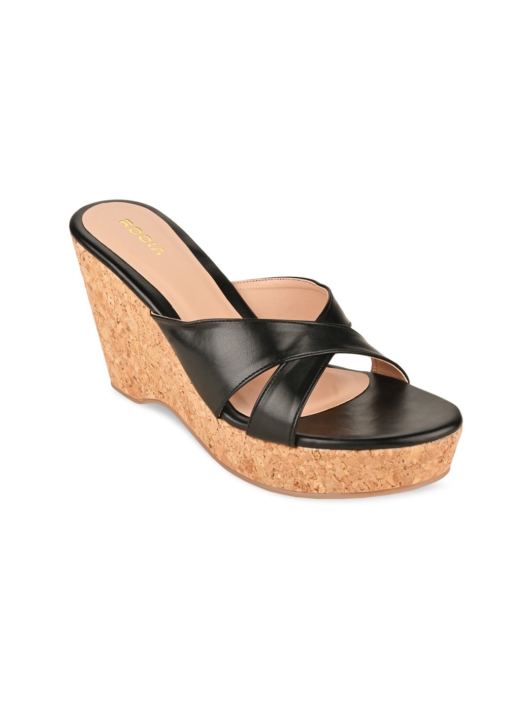

Rocia Black Embellished High-Top Platform Sandals