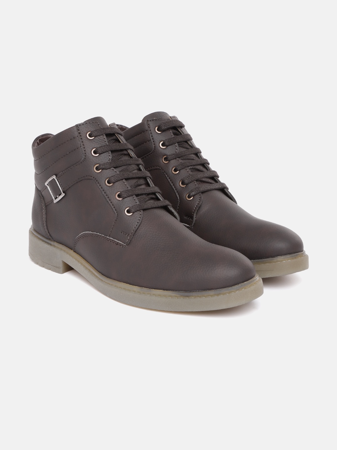 

Roadster Men Mid-Top Regular Boots, Coffee brown