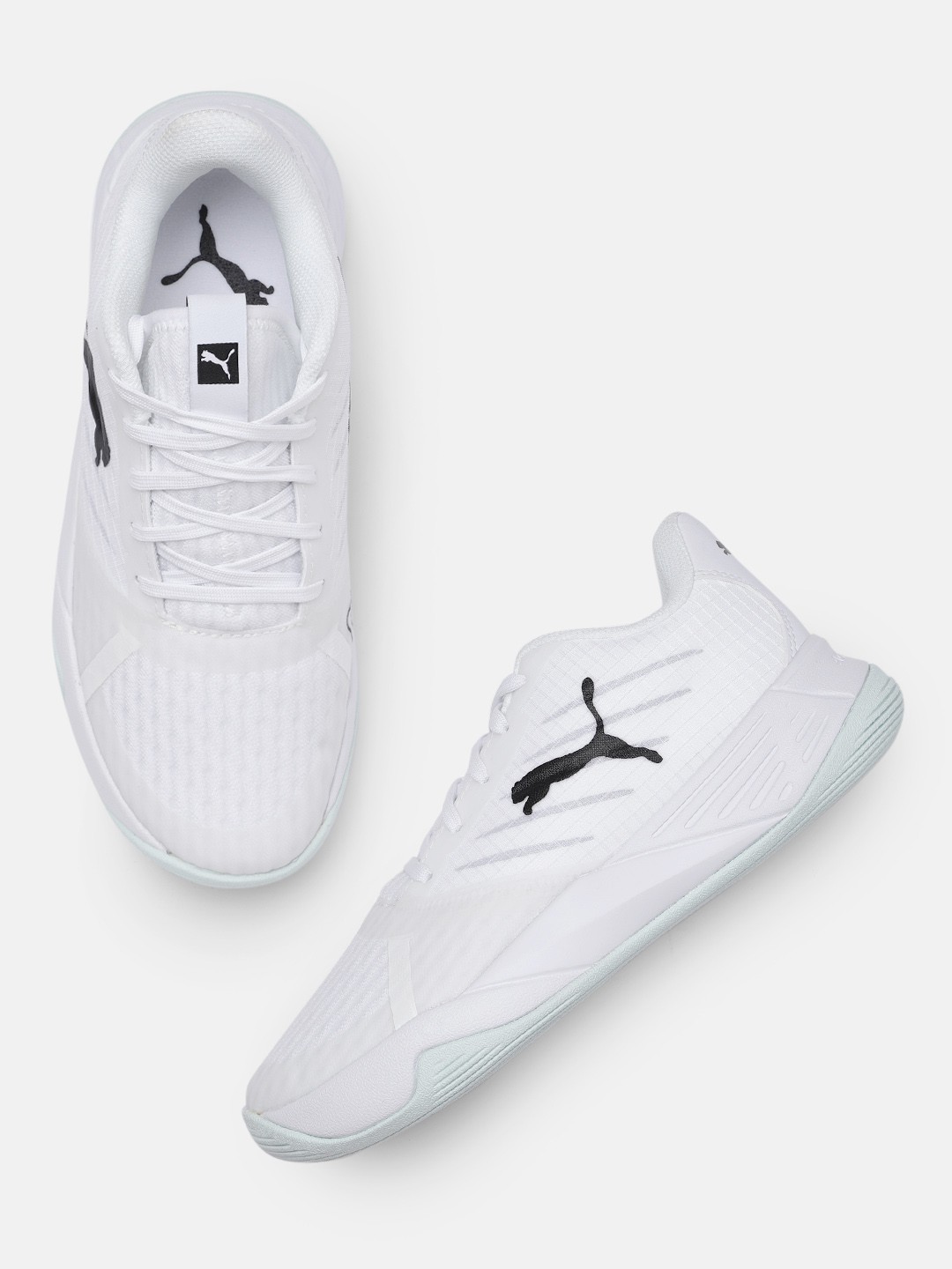 

Puma Unisex White Accelerate Pro II Badminton Non-Marking Shoes