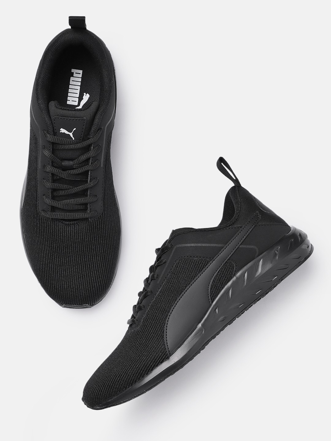 

Puma Unisex Black Solid Flex Run Running Shoes