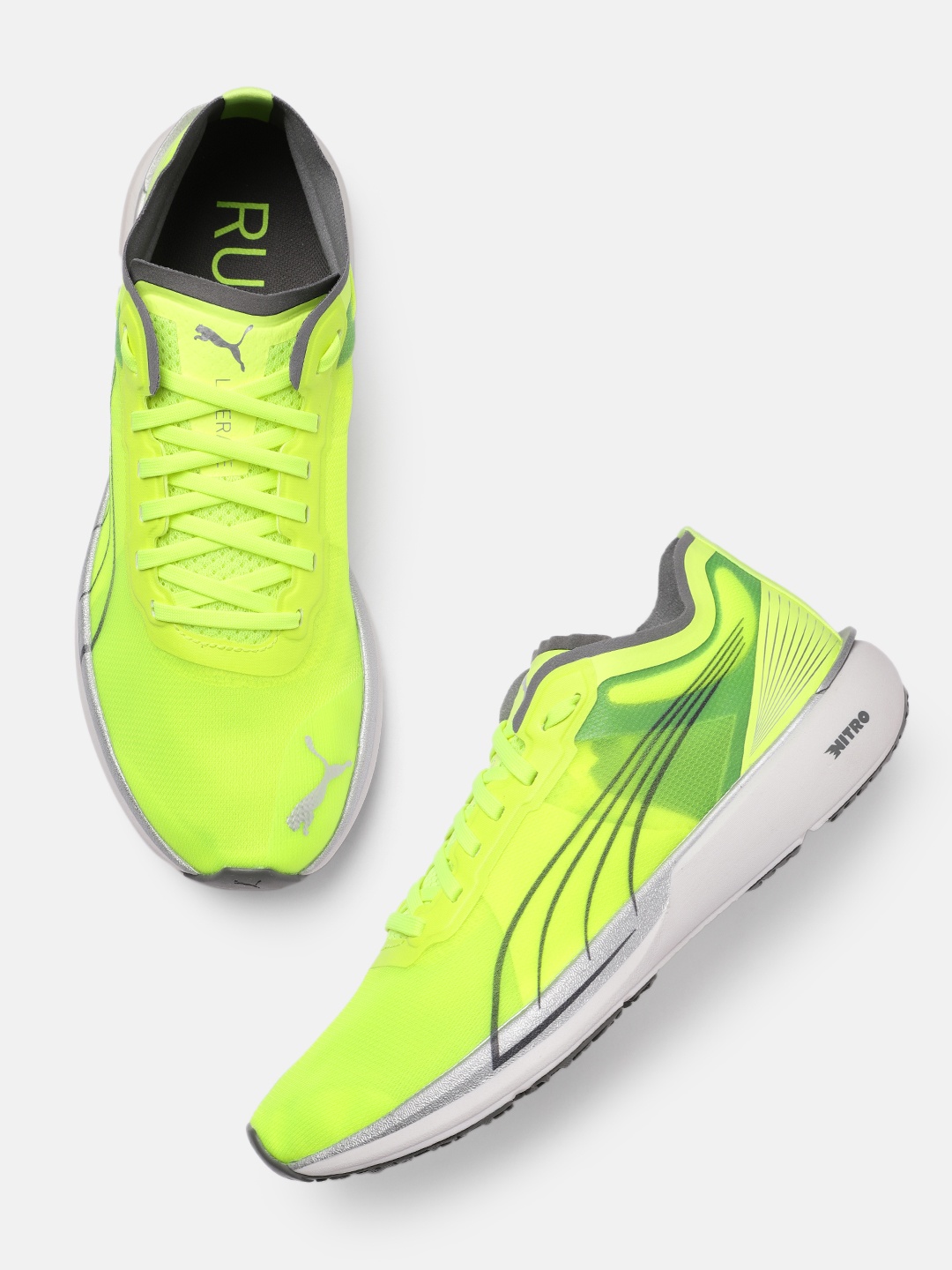 

Puma Men Fluorescent Green Liberate Nitro Running Shoes