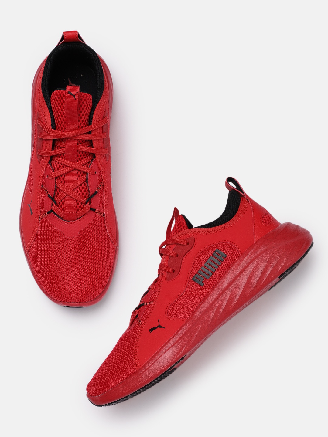 

Puma Men Red Solid Better Foam Emerge Street Running Shoes
