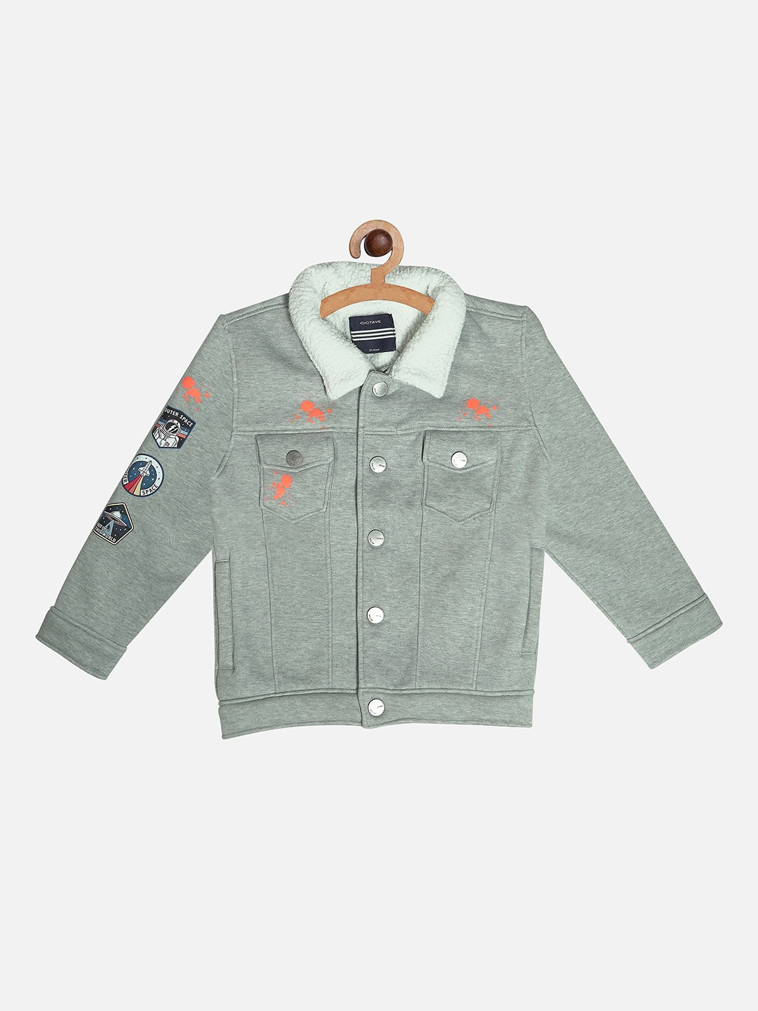 

Octave Boys Grey Printed Sweatshirt