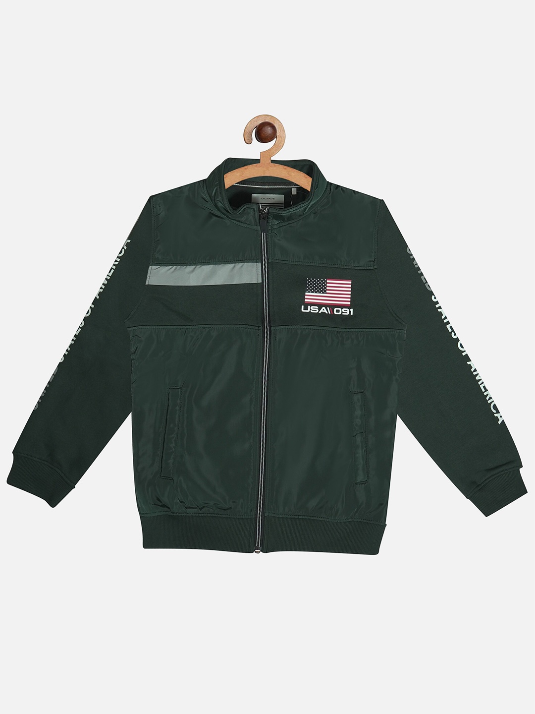 

Octave Boys Green Printed Sweatshirt
