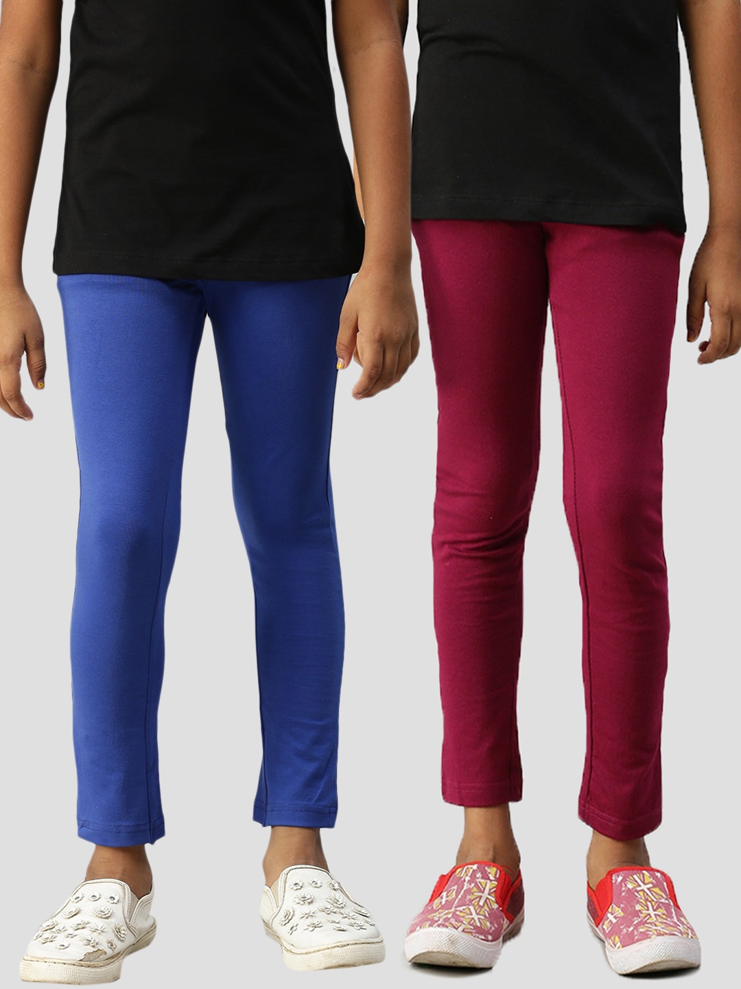 

Kryptic Girls Girls Pack Of 2 Solid Ankle-Length Leggings, Blue