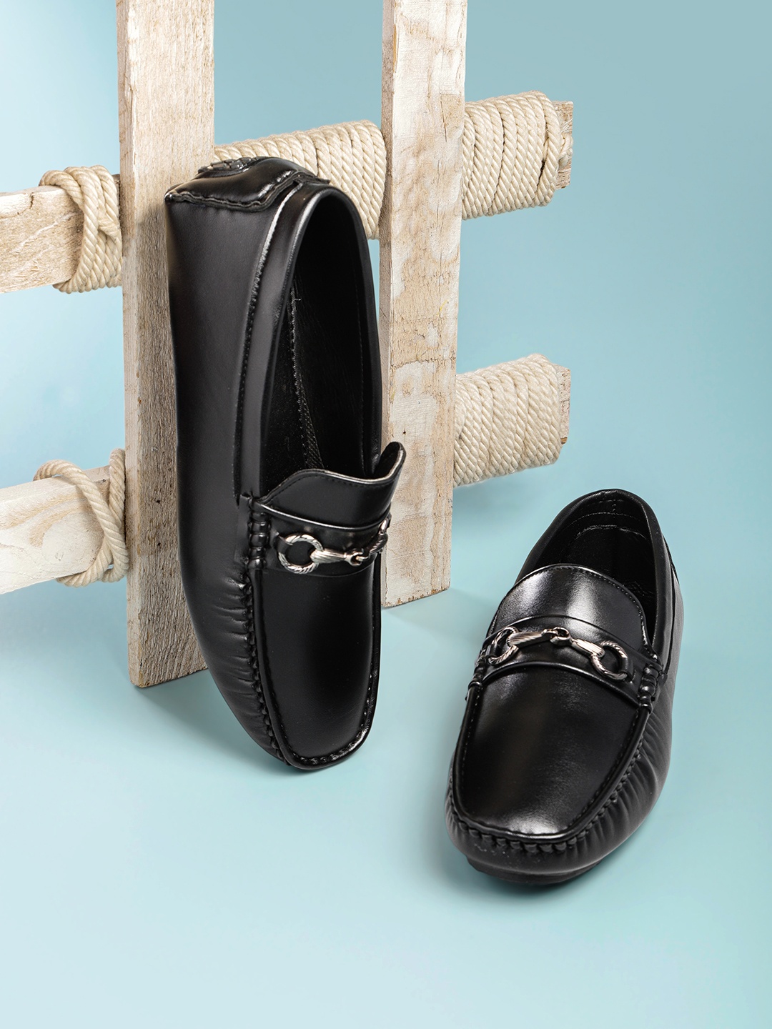 

Mast & Harbour Men Horse Bit Loafers, Black