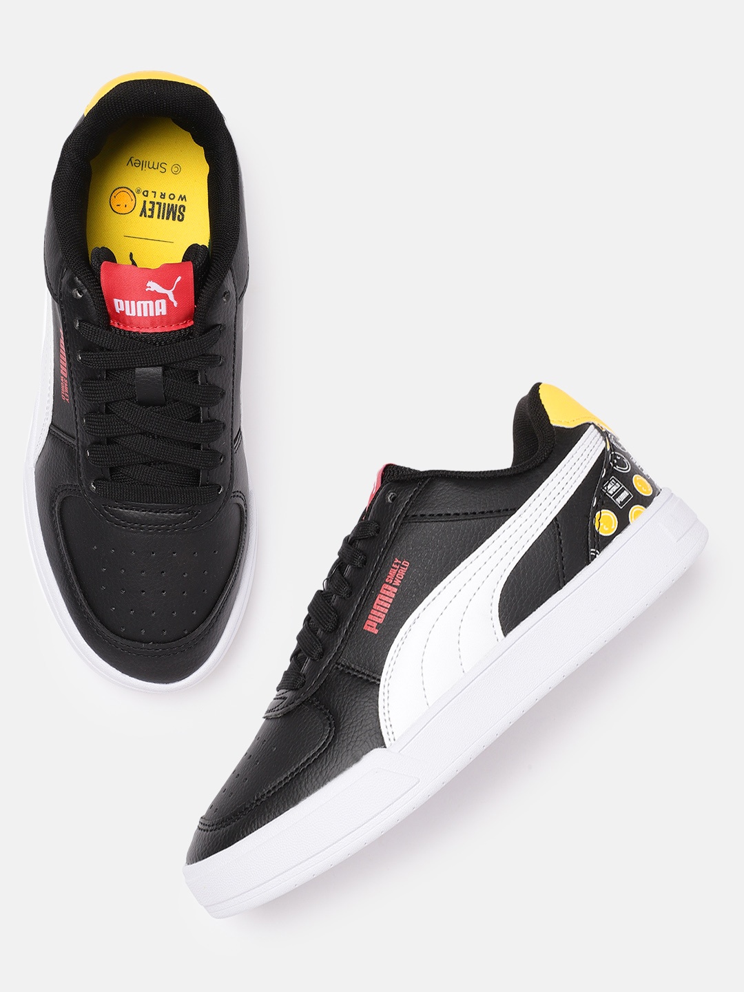 

PUMA x SMILEYWORLD Kids Perforated Sneakers, Black